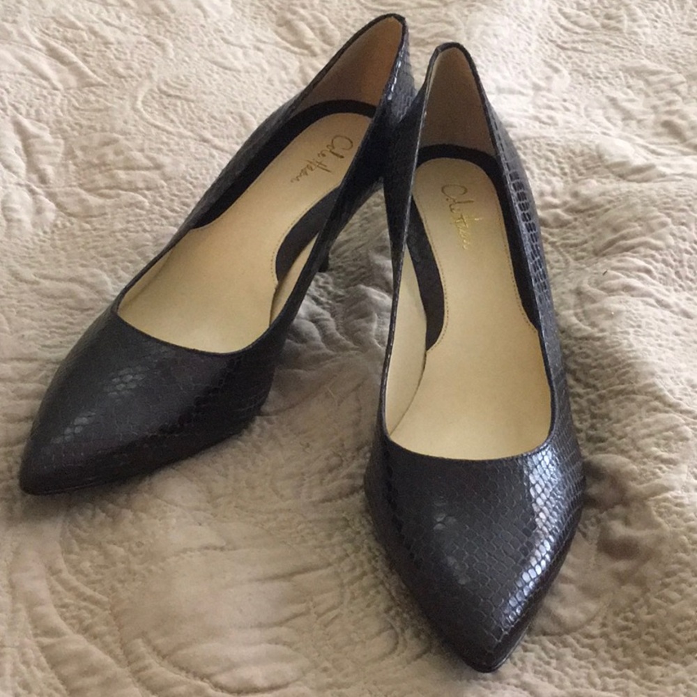 Cole Haan Brown Lizard Skin Pumps